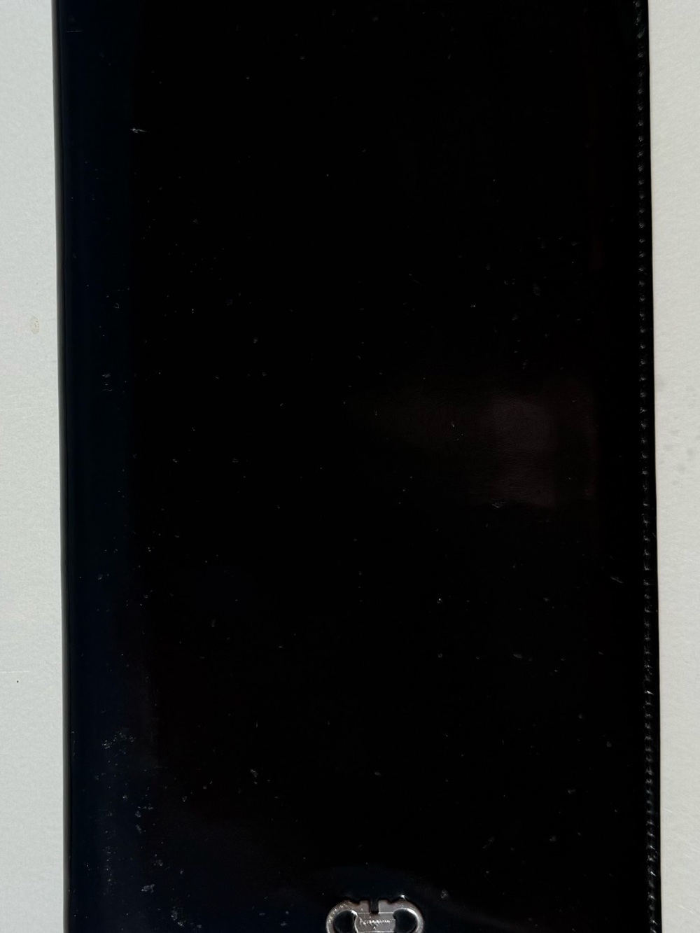 Salvatore Ferragamo Black Patent Leather Wallet